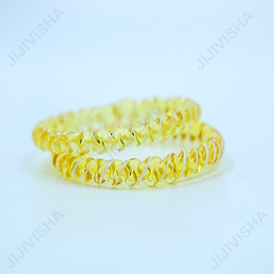 Buy Ocher Yellow Twisted Crystal Glass Bangles Online