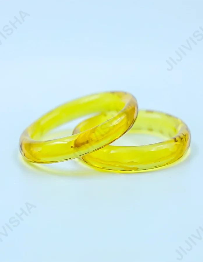 Buy Yellow Crystal Glass Bangles Online