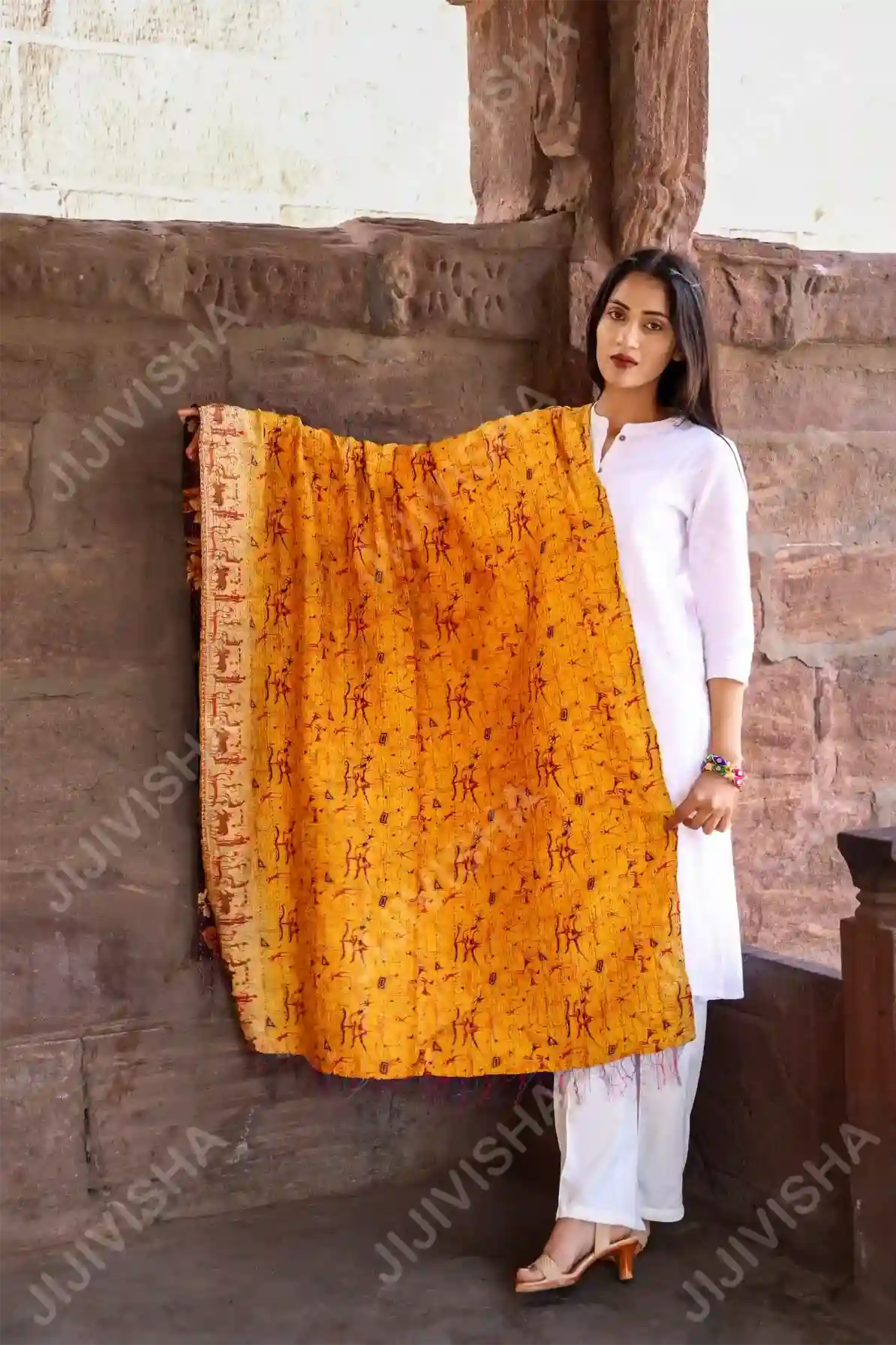 Buy Sunset Symphony Silk Stole Online