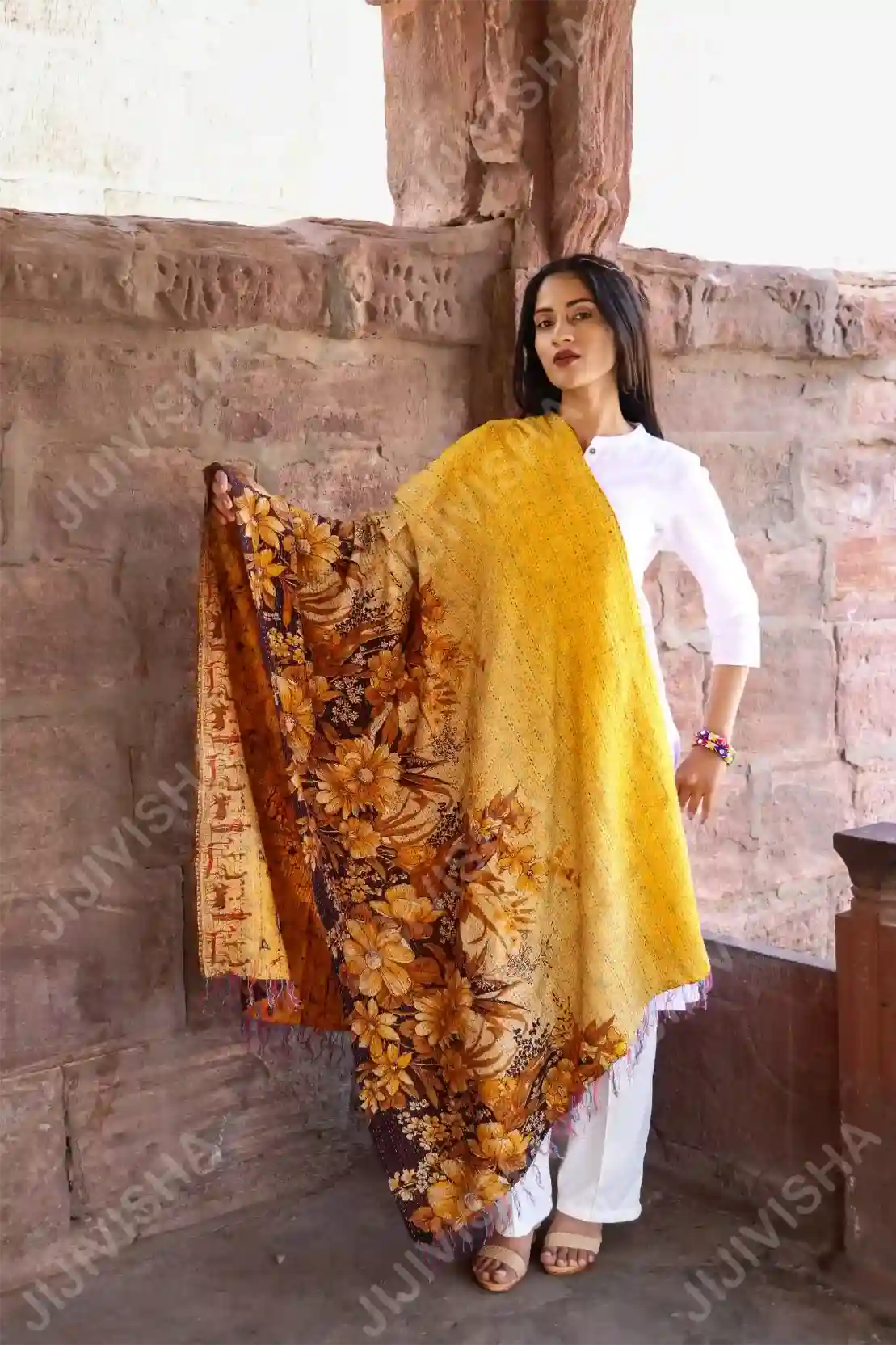 Buy Sunset Symphony Silk Stole Online