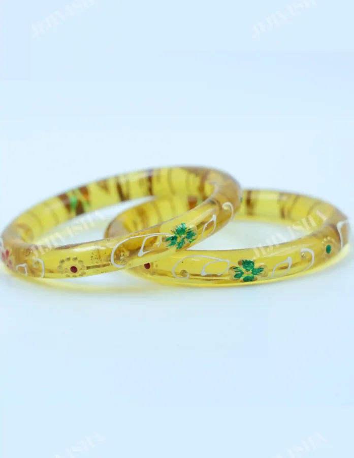 Buy Belgium Glass Hand Painted Bangles Online