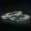 Buy Belgian Glass Bangles with Golden, White, and Red Hand Painting Online