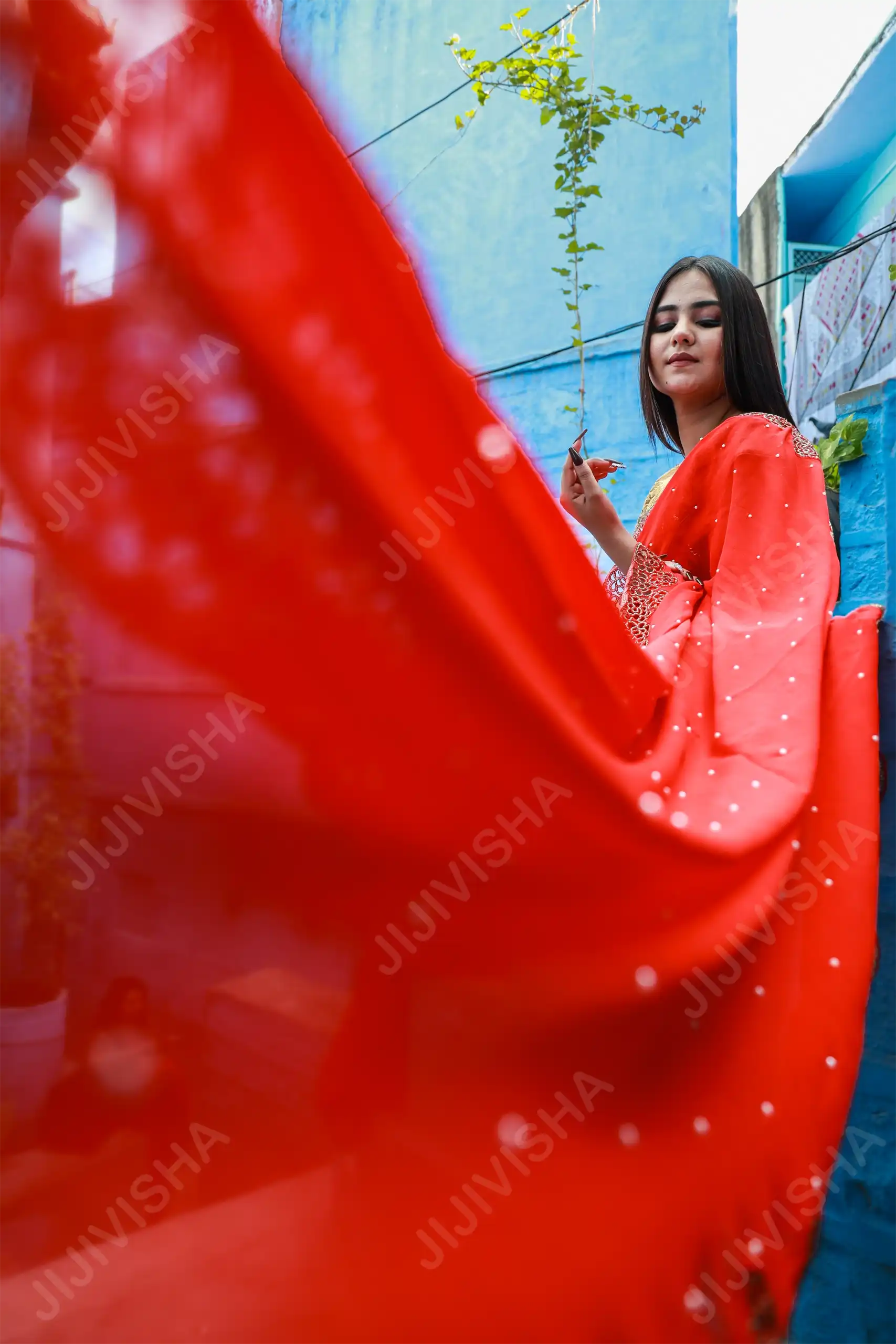 Buy Scarlet Elegance Georgette Saree Online