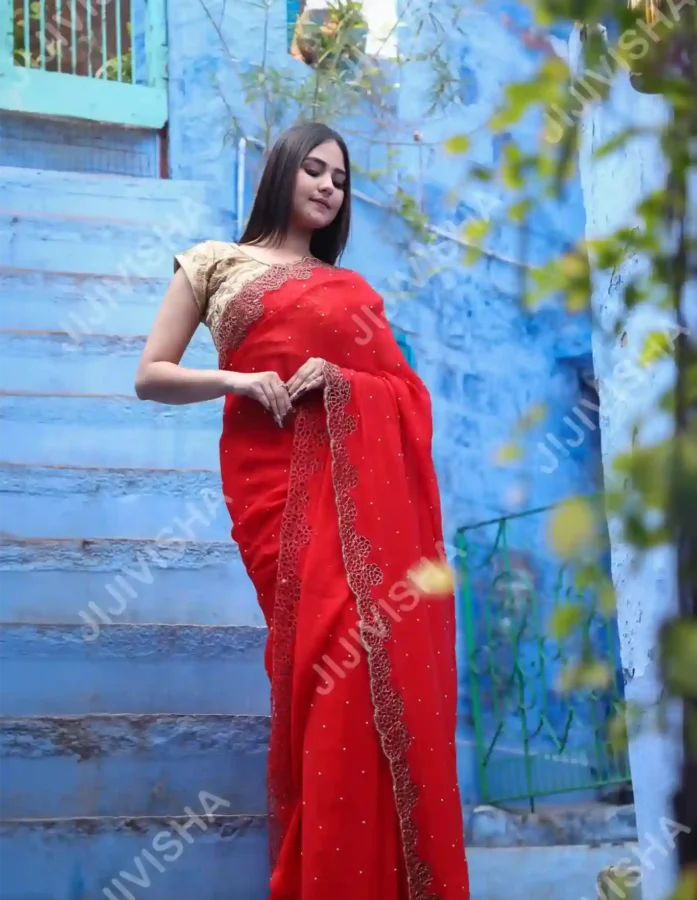 Buy Scarlet Elegance Georgette Saree Online
