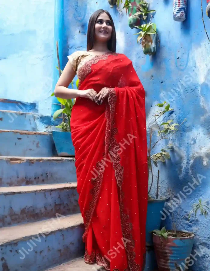 Buy Scarlet Elegance Georgette Saree Online