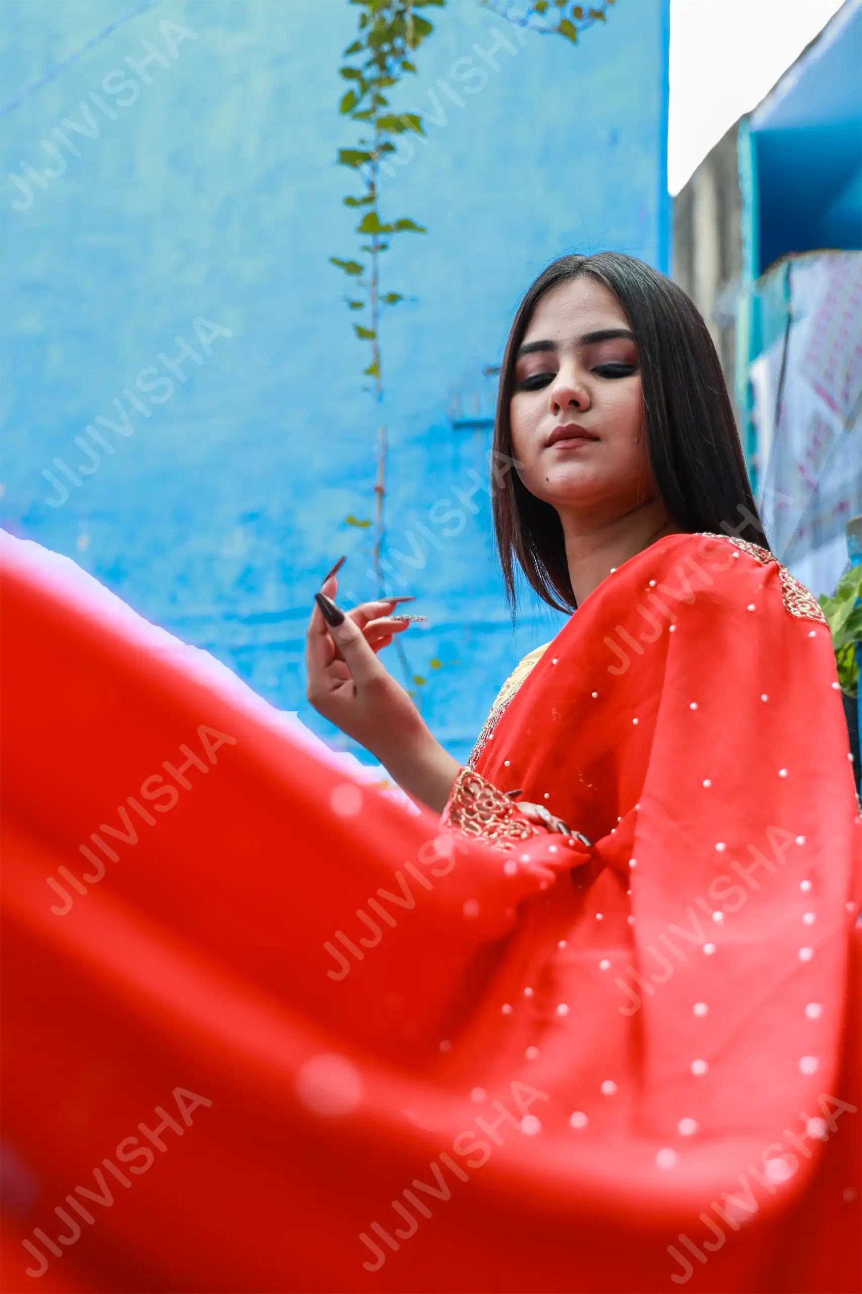 Buy Scarlet Elegance Georgette Saree Online