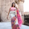 Buy Rosy Elegance Soft Jamdani Saree Online