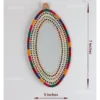 Buy Rainbow Mirage Oval Mirror with Leather Border Online