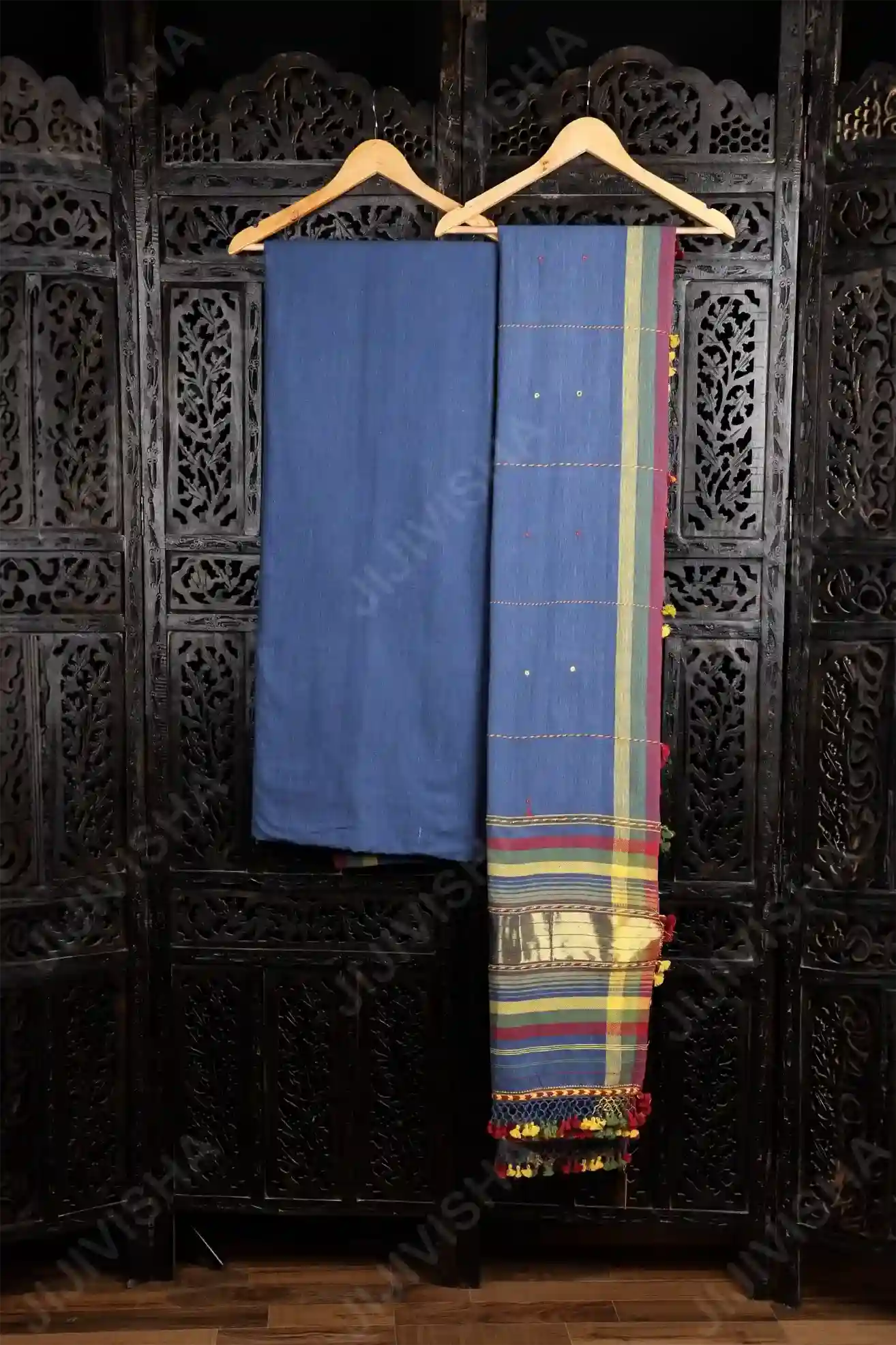 Buy Sapphire Blue Kala Cotton Fabric Online