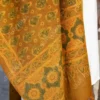 Buy Sunlit Garden Ocher Yellow Linen Stole Online