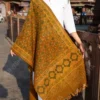 Buy Sunlit Garden Ocher Yellow Linen Stole Online