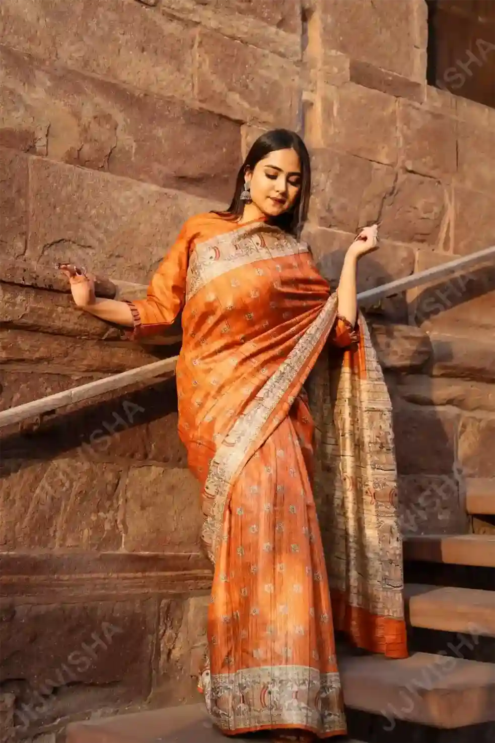 Buy Madhubani Tussar Symphony Saree