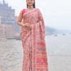Buy Light Pink Kani Silk Saree Online