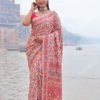 Buy Light Pink Kani Silk Saree Online