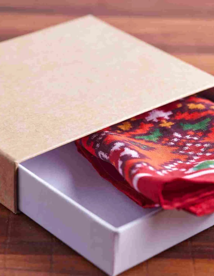 Orange Patola Silk Pocket Square