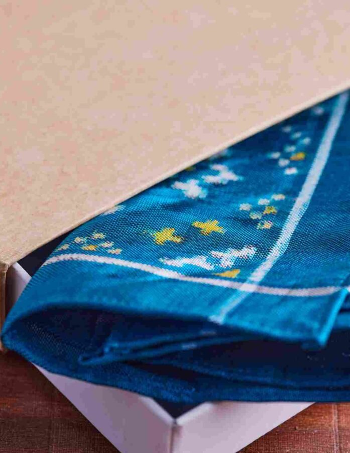 Patola Silk Pocket Square Turquoise