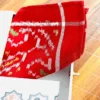 Red Semi Patola Silk Pocket Square