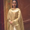 Buy Golden and Beige Handwoven Chanderi Silk Dupatta Online