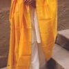 Buy Yellow Chanderi Silk Handwoven Dupatta Online