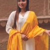 Buy Yellow Chanderi Silk Handwoven Dupatta Online