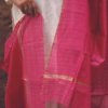 Buy Pink Chanderi Silk Dupatta with Golden Border Online