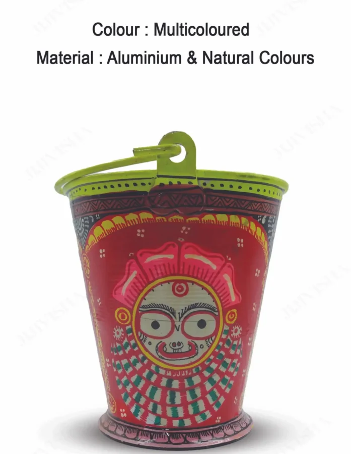 Pattachitra Decorative Bucket - Gallery Image