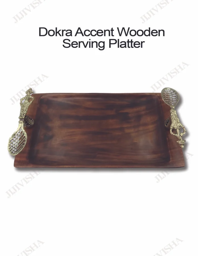 Dokra Accent Wooden Serving Platter