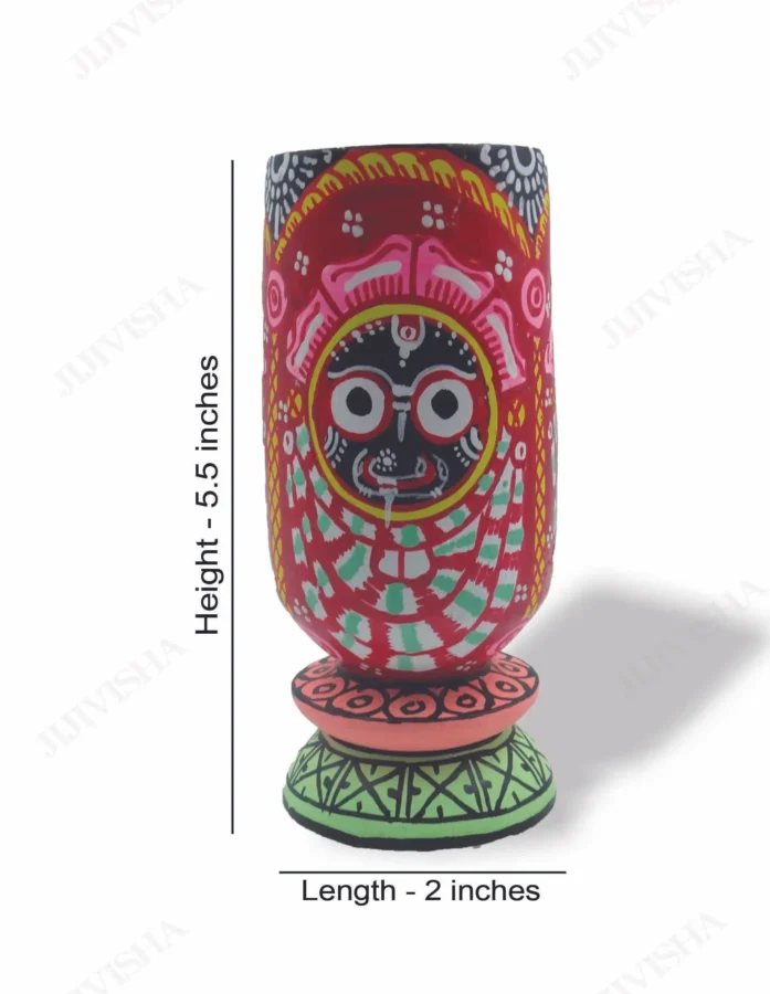 Pattachitra Elegance Wooden Pen Stand - Gallery Image