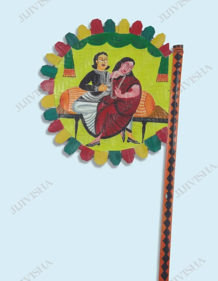 Chitrakari Breeze: Pattachitra Bamboo Haath Pankha- Women's Edition