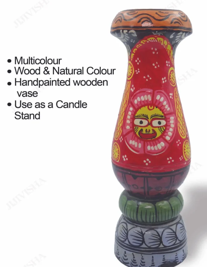 Wooden Pattachitra Vase