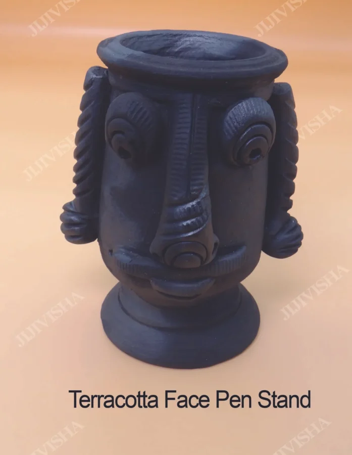 Terracotta Face Pen Stand