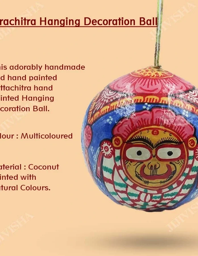 Buy Pattachitra Hand Painted Hanging Decoration Ball online