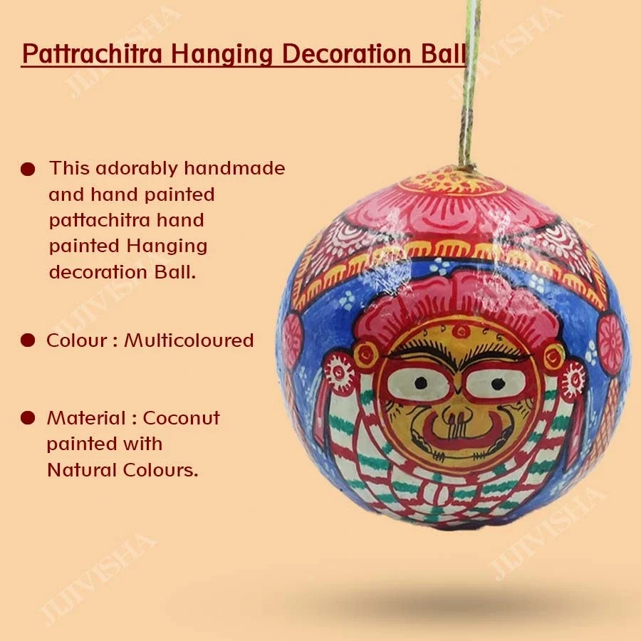 Buy Pattachitra Hand Painted Hanging Decoration Ball online