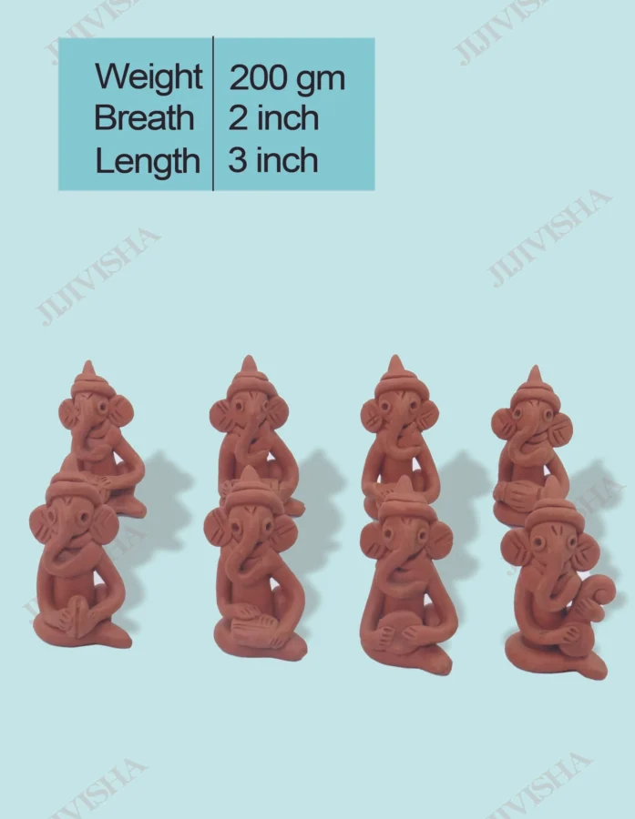 Divine Harmony Terracotta Ganesha Set - Gallery Image