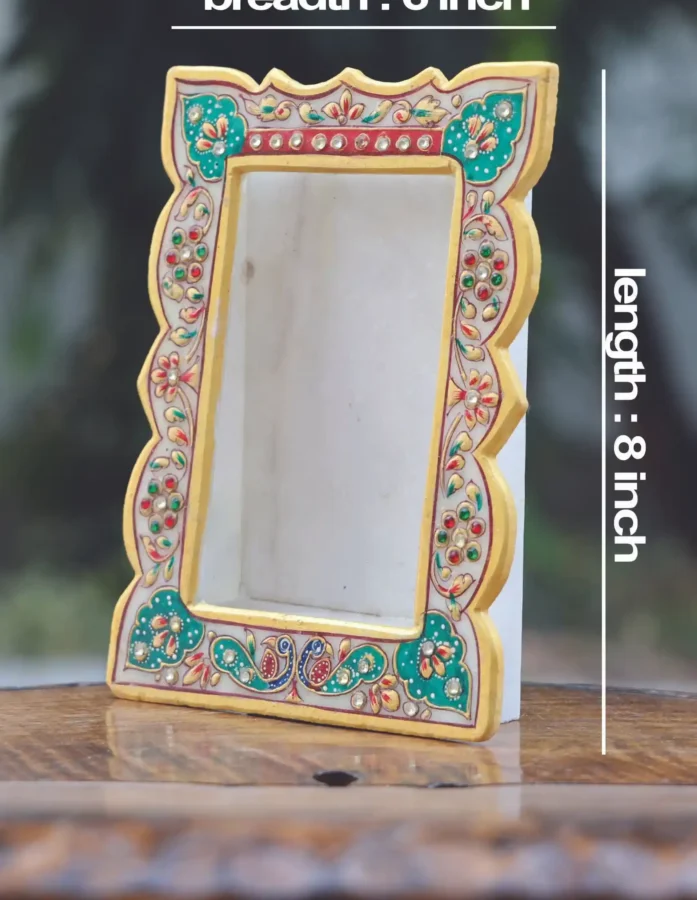 Meenakari Majesty Marble Picture Frame - Gallery Image
