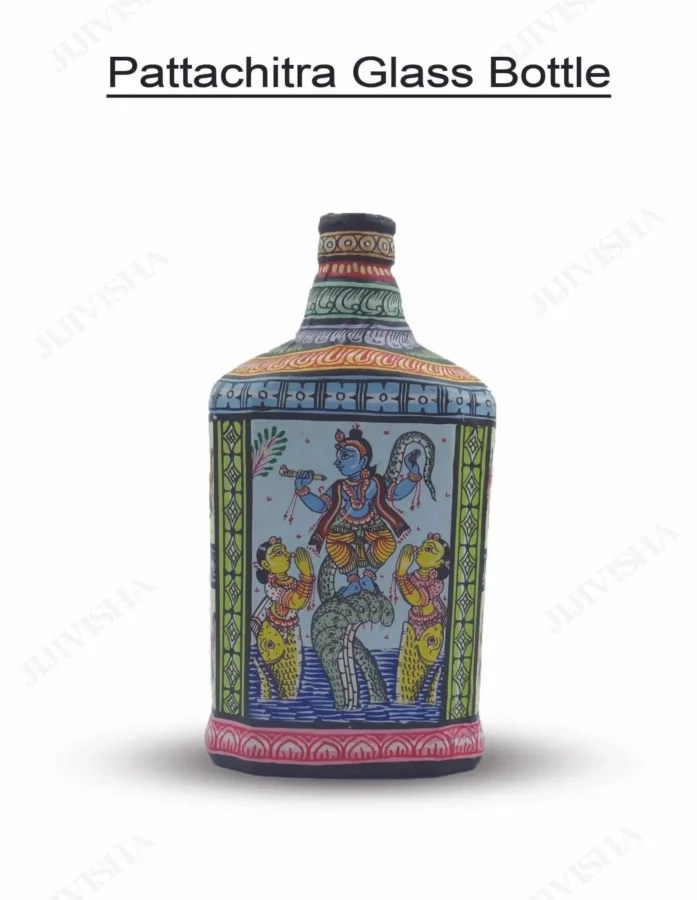 Pattachitra Glass Bottle(Large)
