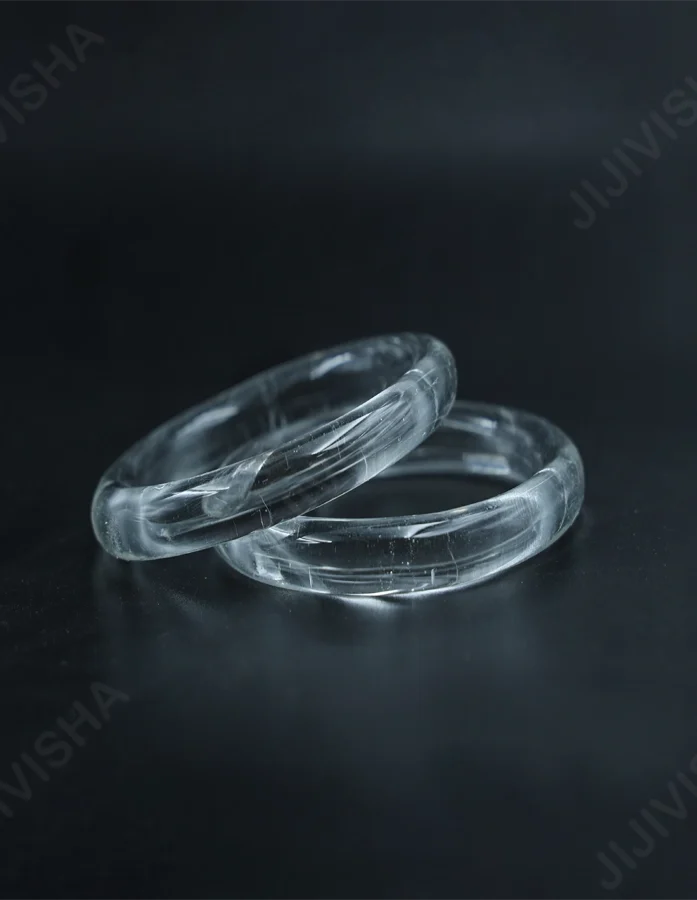 Celestial Spark Plain Transparent Belgium Crystal Glass Bangles