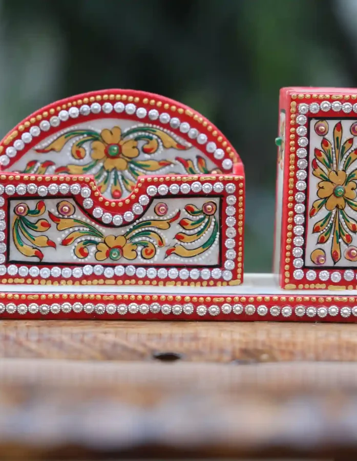 Royal Reflections Marble Desk Organizer