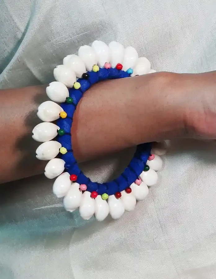 Ocean Blue Kaudi Wood Bangles: Effortless Style and Coastal Cool