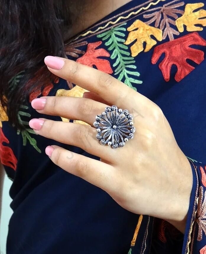 Buy German Silver Finger Ring Online