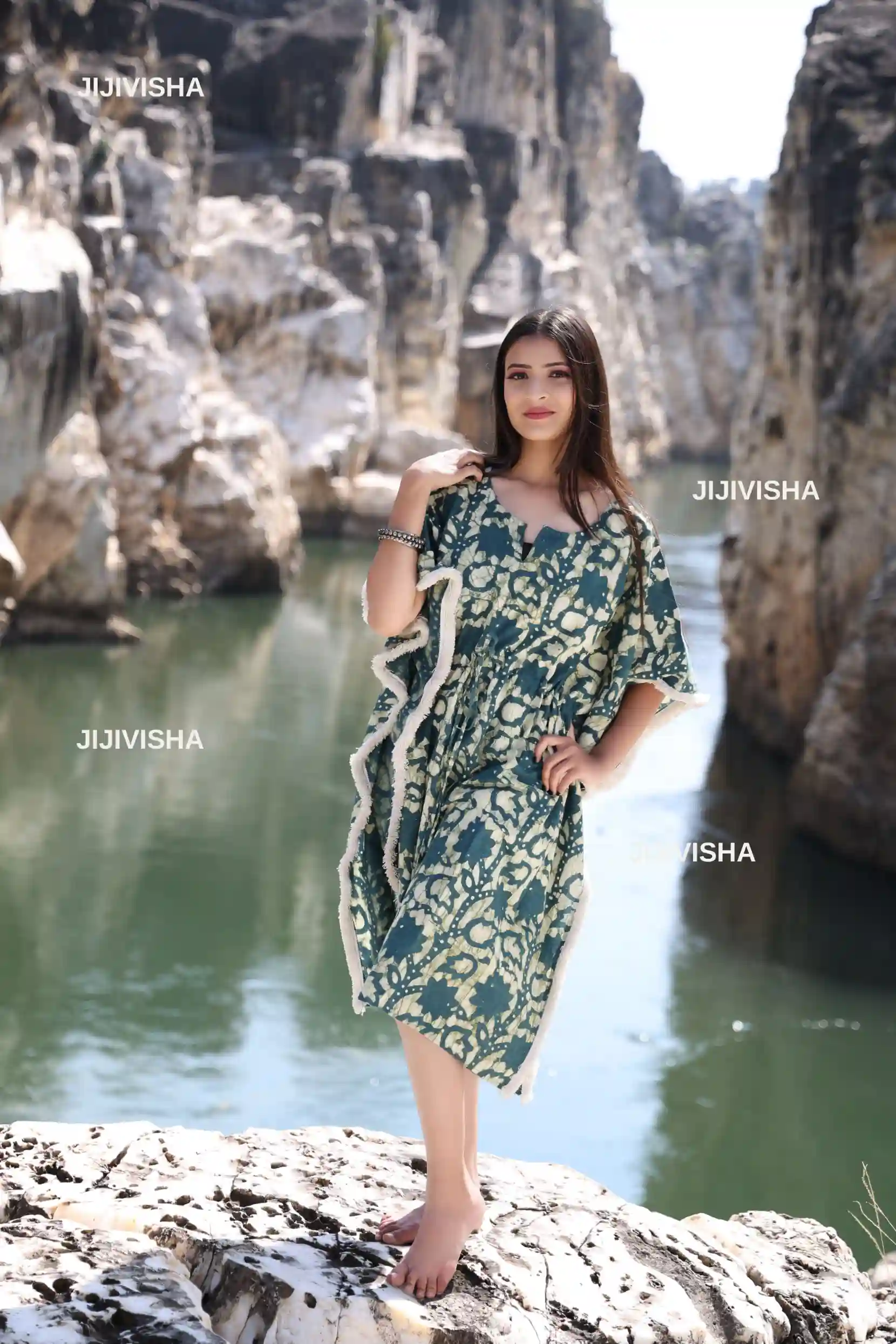 Buy Midnight Batik Cotton Kaftan