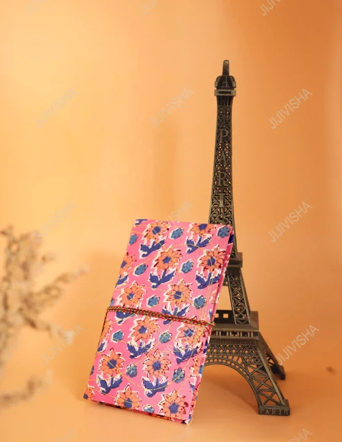 Blushing Blossoms Handcrafted Block Print Diary