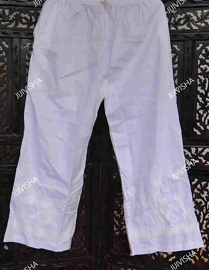 Buy Cotton Chikankari Embroidery Pants