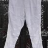 Buy White Cotton Pants with Rose Chikankari Embroidery