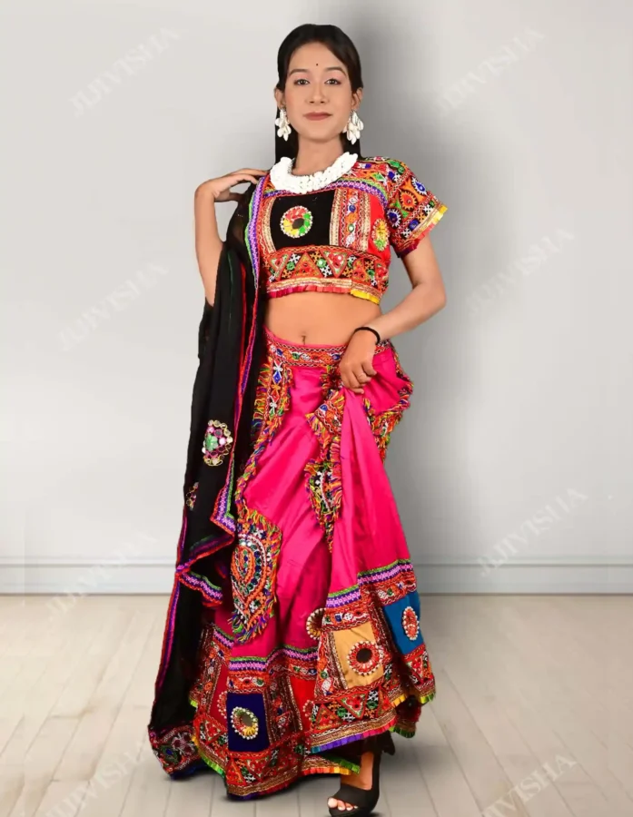 Buy Graceful Pink Kutch Embroidered Lehenga Set Timeless Elegance with a Modern Twist Online