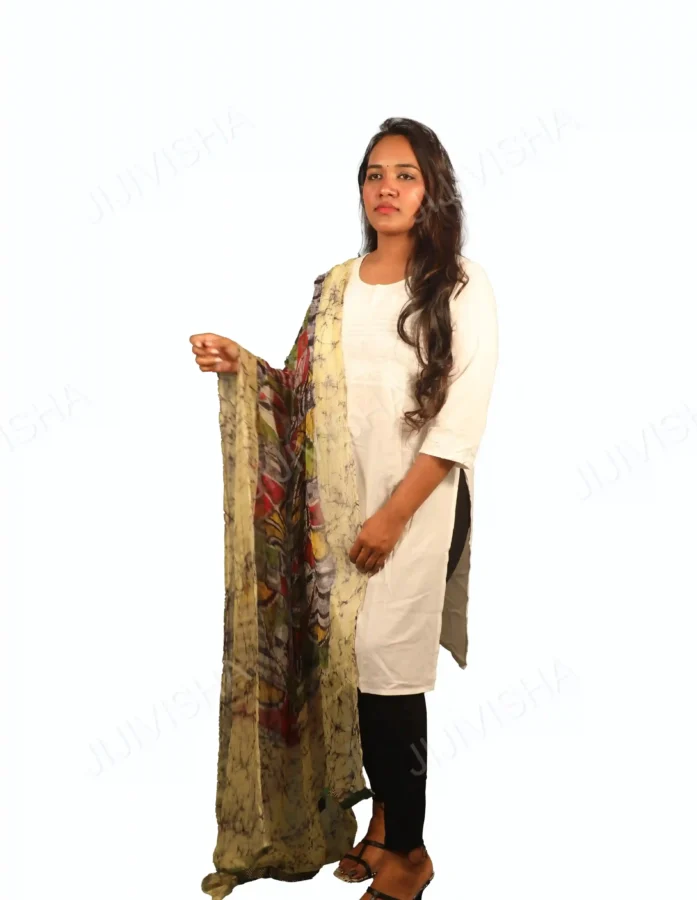 Sheer Elegance : Georgette hand batik dupatta