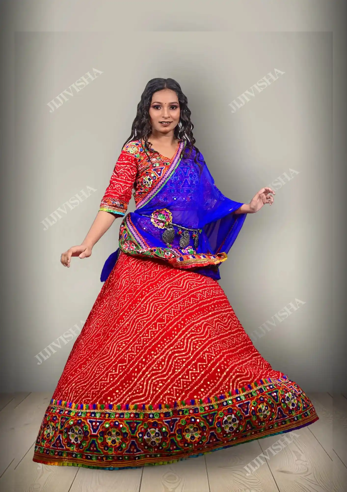 Buy "Vintage Charm" Traditional Handmade Lehenga Set! Online