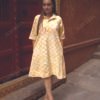 Yellow Hand Block Print Women's Cotton Tunic