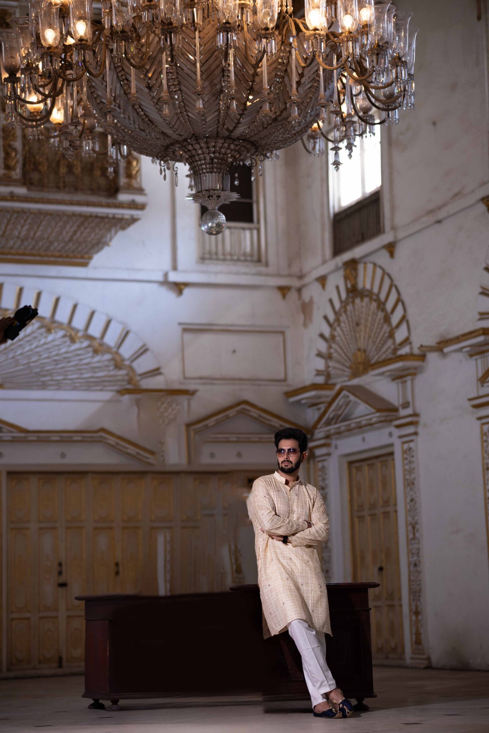 Beige Kosa Silk Men's Kurta
