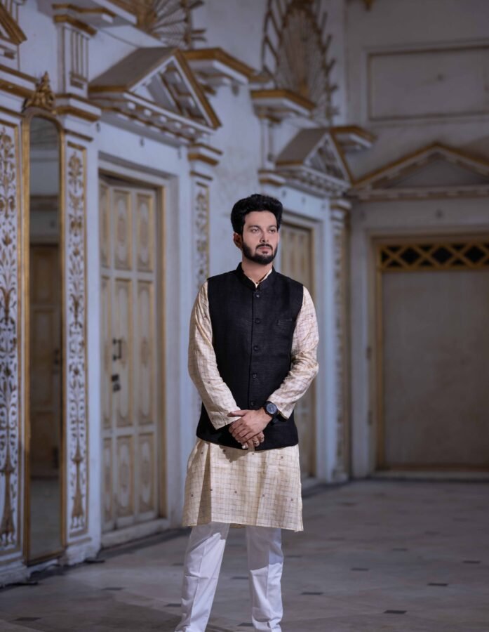 Black Kosa Silk Men’s Jacket